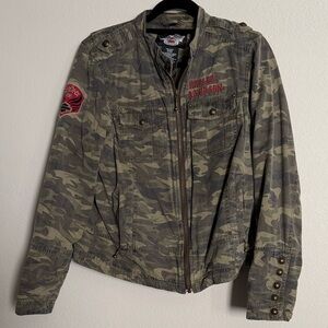 Harley-Davidson Men's Green Camo Field Jacket